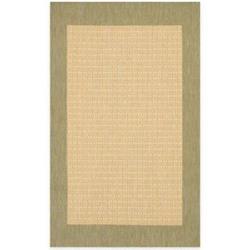 10055005076076n 7 Ft. 6 In. X 7 Ft. 6 In. Recife Checkered Field Rug - Natural & Green