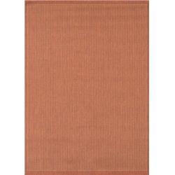 10014000039055t 3 Ft. 9 In. X 5 Ft. 5 In. Recife Saddlestitch Rectangle Area Rug - Terra Cotta & Natural