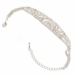 Charleston 14216-100 Wedding Silver Crystal Link Bracelet