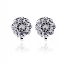 Charleston 26791c100 11 Mm Wedding Silver Plating Crystal Stone Leverback Fashion Earring