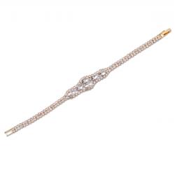 Charleston 15092-200 Bridal Gold Crystal Link Bracelet