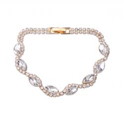 Charleston 15091-200 Bridal Gold Crystal Link Bracelet