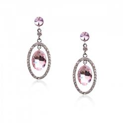 Charleston 41498-115 Wedding Light Rose Teardrop Pierced Dangle Earrings