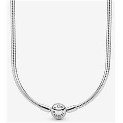590742HV-42 Snake Chain Sterling Silver Necklace for Women, White - Adult