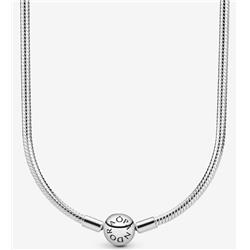 590742HV-50 Moments Sterling Silver Snake Chain Necklace for Women, Blue - Adult