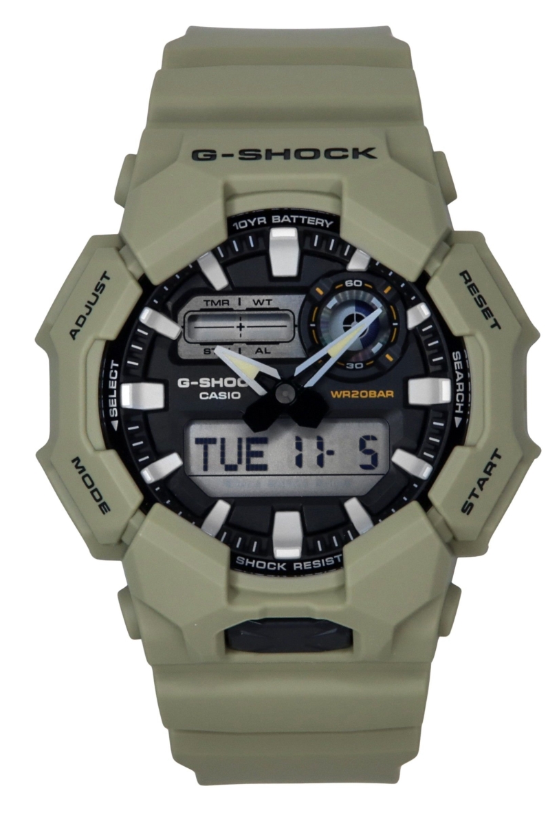 GA-010-5A G-Shock Analog Digital Bio-Based Resin Strap Black Dial Quartz 200 m Mens Watch