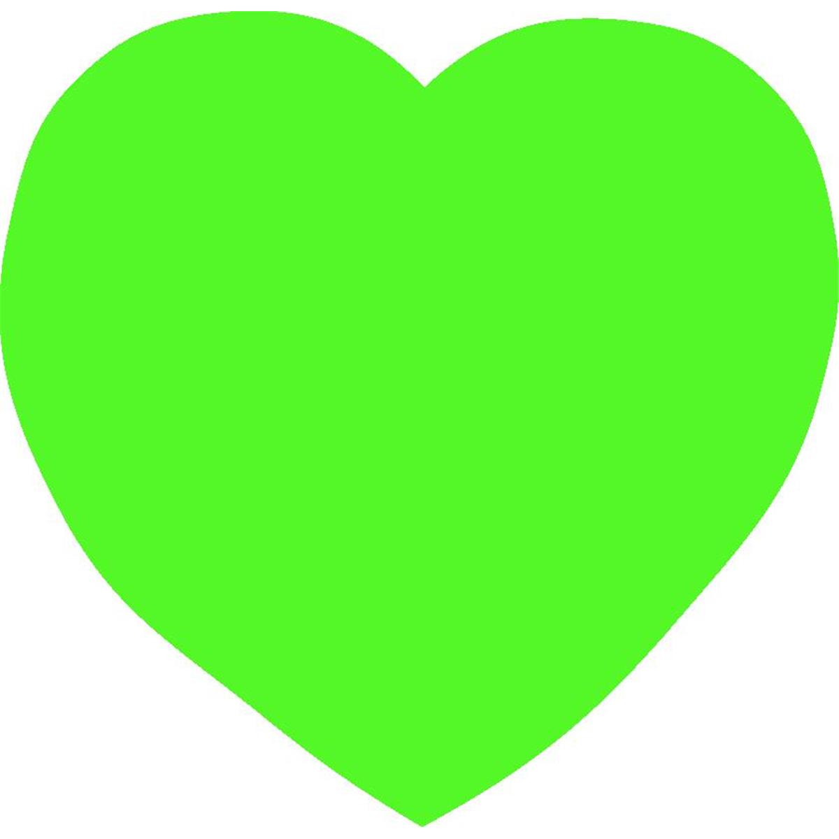 Se-0995 4.5 X 4 In. Small Single Color Sticky Shape Notepad, Green Heart - 50 Sheets Per Pack