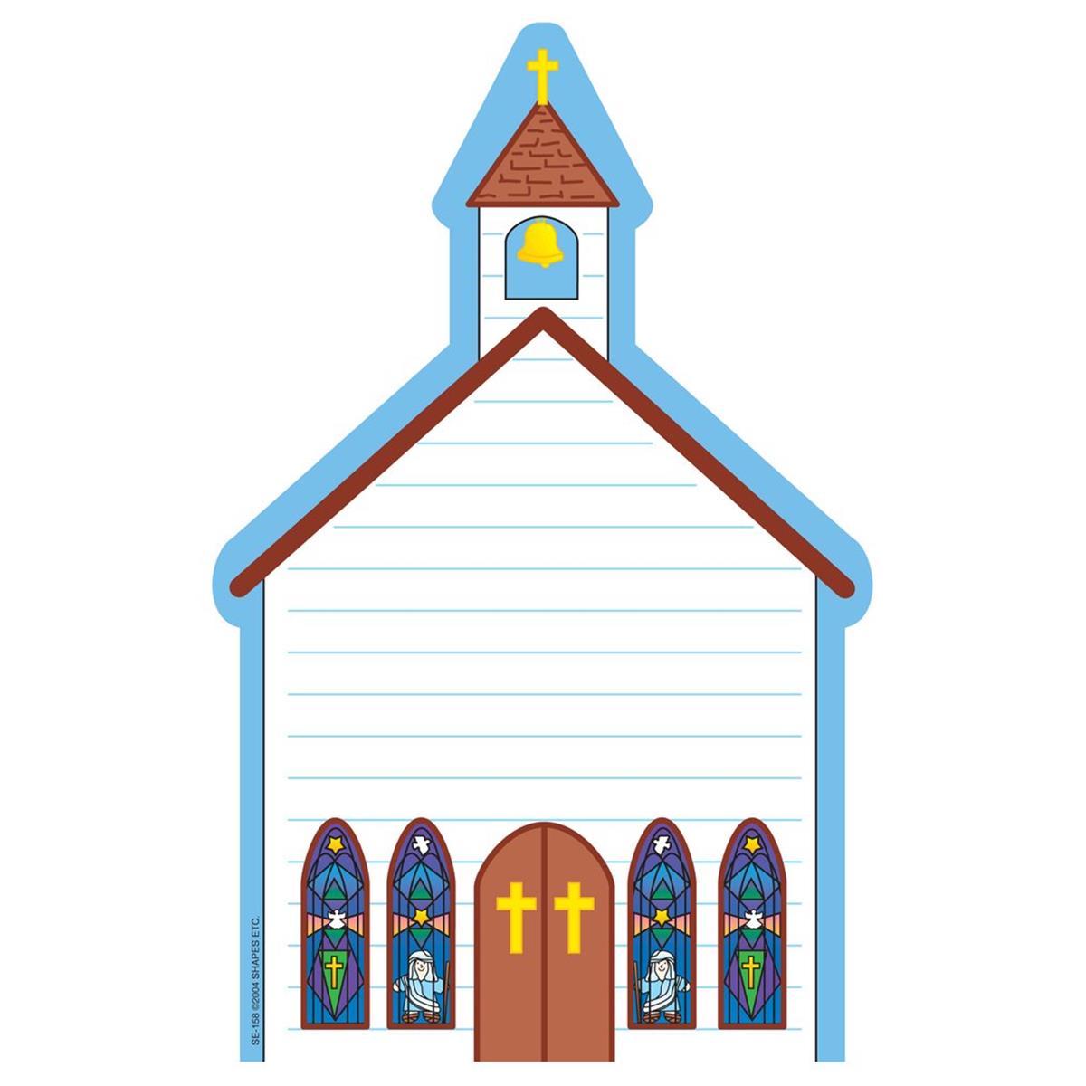 Se-0158 9 X 6 In. Large Notepad, Church - 50 Sheets Per Pack