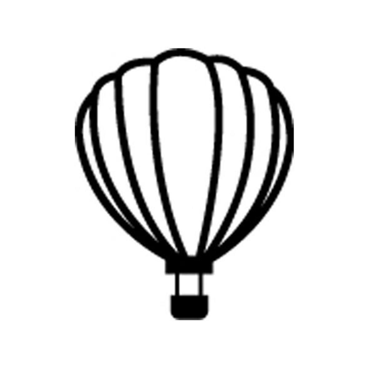 Se-0432 0.5 X 0.5 In. Incentive Stamp - Hot Air Balloon