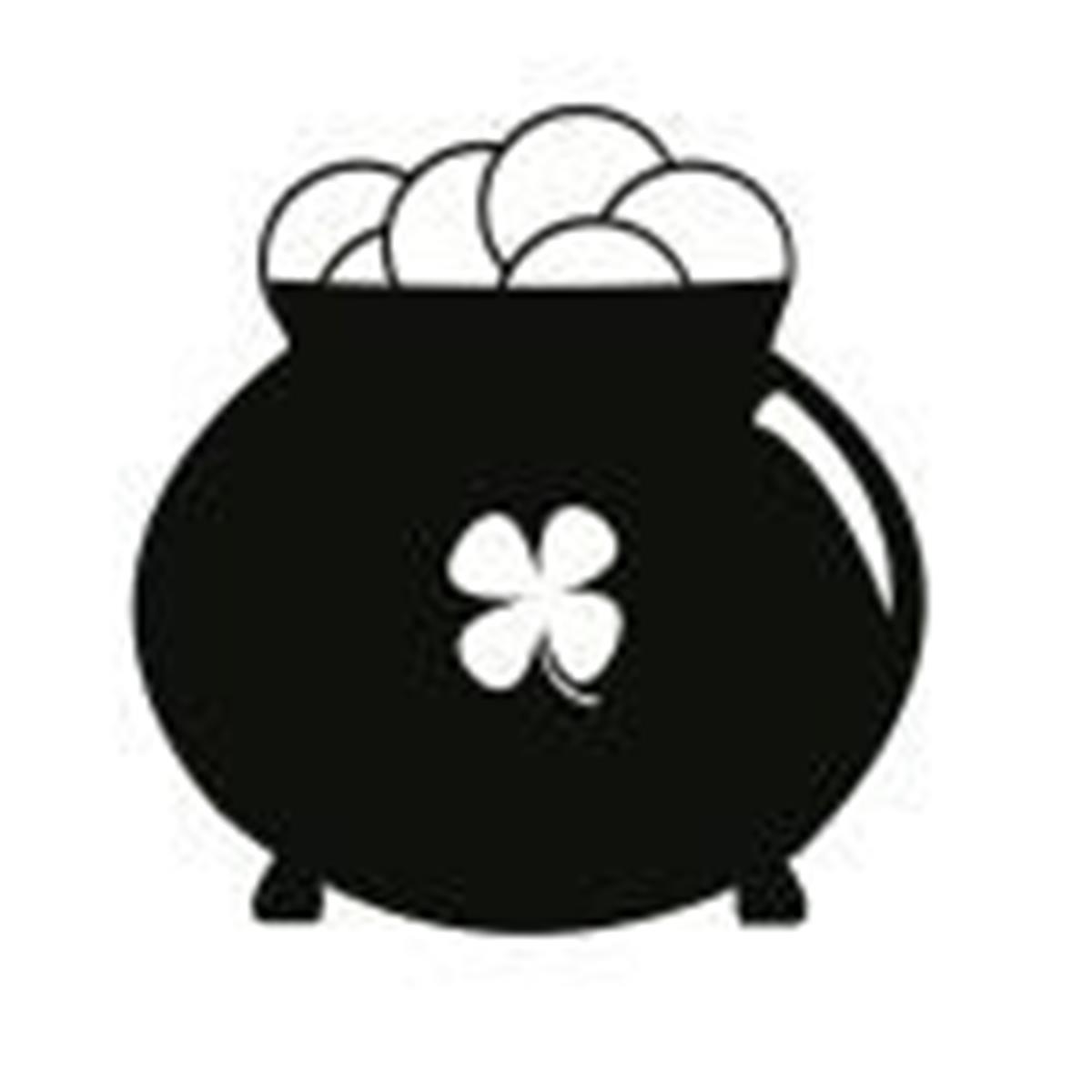 SE-0519 0.5 x 0.5 in. Incentive Stamp - Pot of Gold