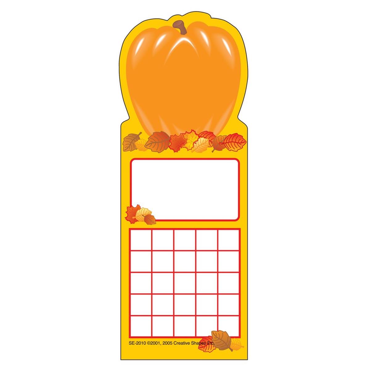 Se-2010 3 X 9 In. Personal Incentive Chart, Pumpkin - 24 Sheets Per Pack