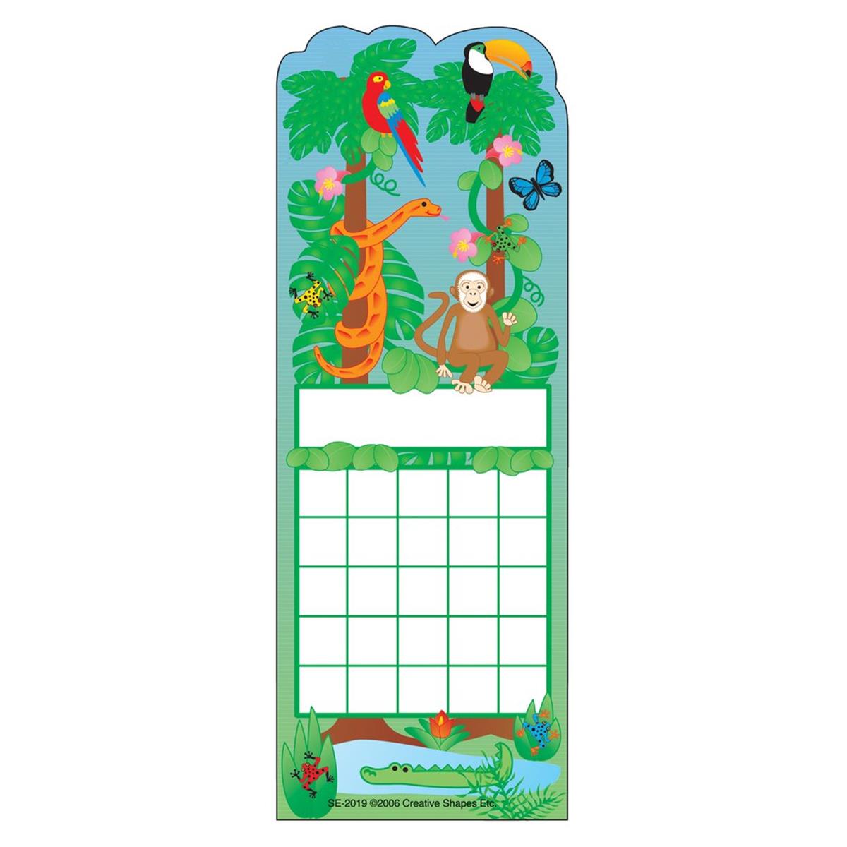 Se-2019 3 X 9 In. Personal Incentive Chart, Rainforest - 24 Sheets Per Pack