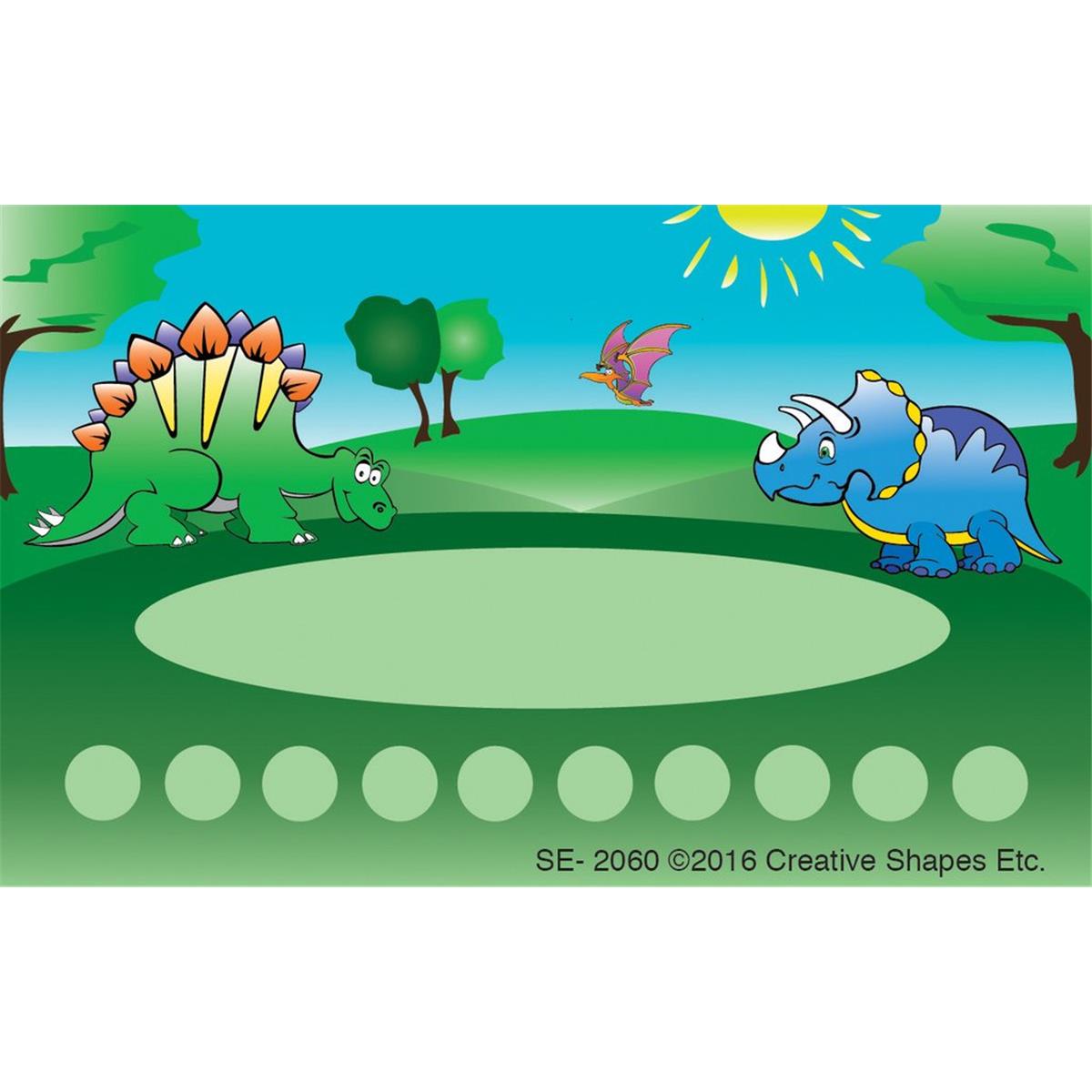 Se-2060 4 X 2.5 In. Incentive Punch Card, Dinosaur - 30 Sheets Per Pack