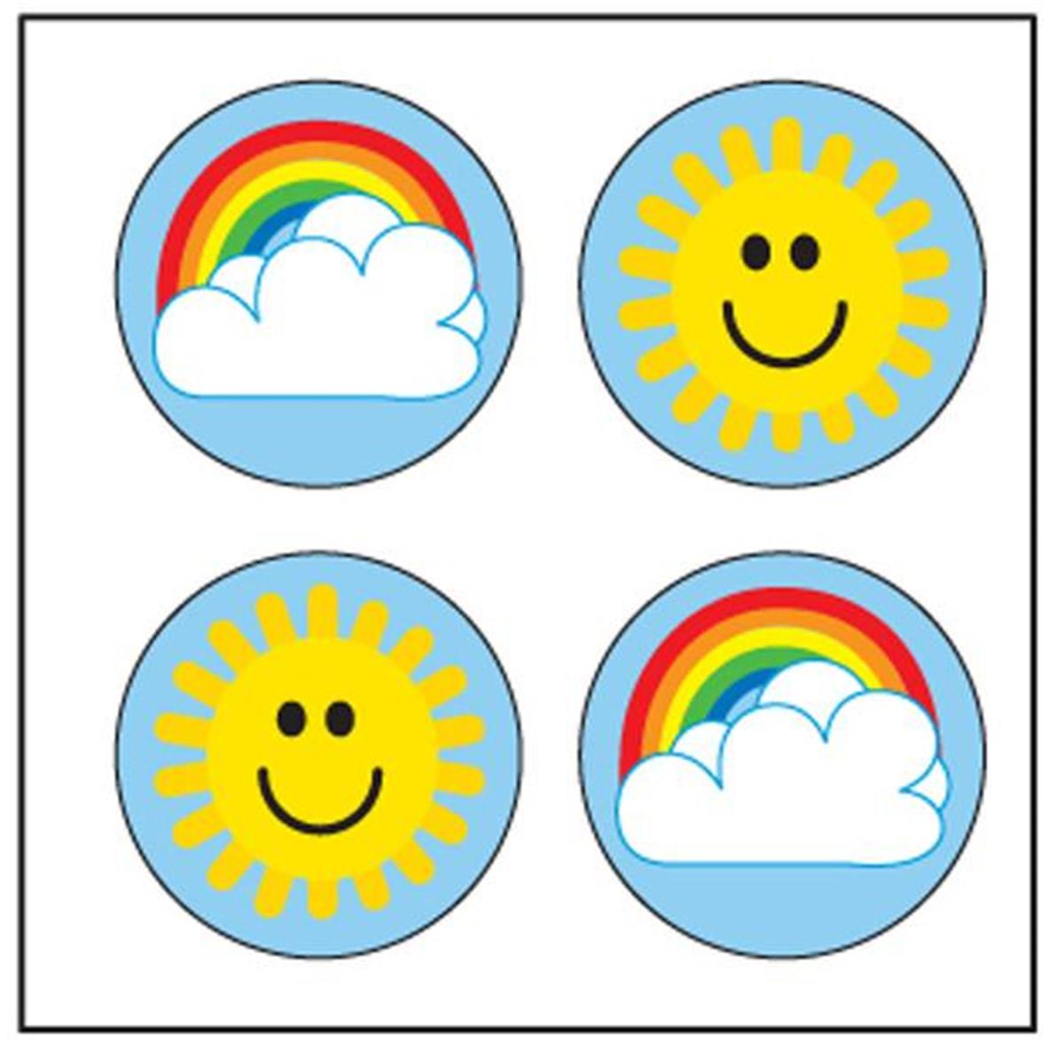 Se-2520 2 X 8 In. Incentive Stickers, Rainbow & Sun - 864 Count