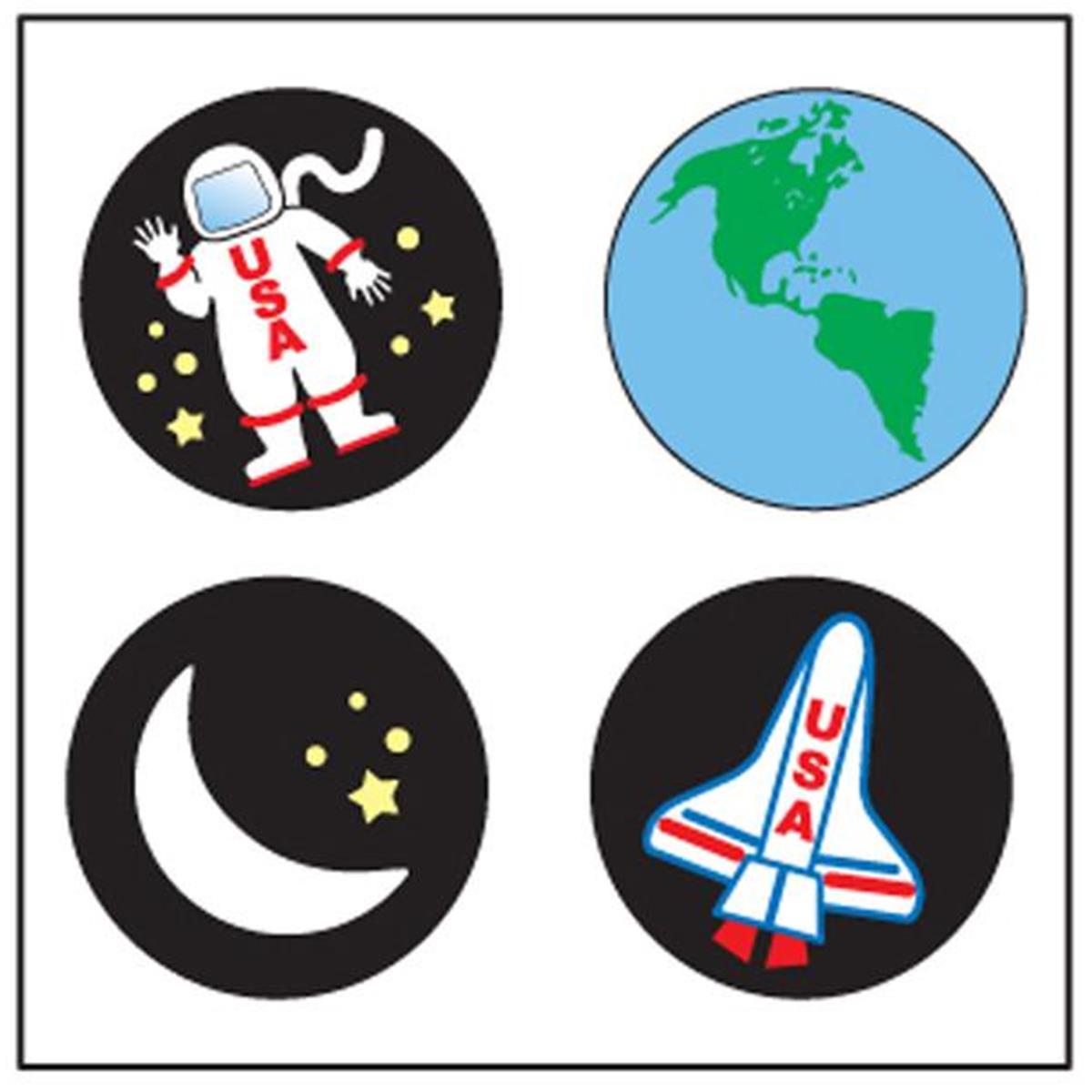 Se-2536 2 X 8 In. Incentive Stickers, Space - 864 Count