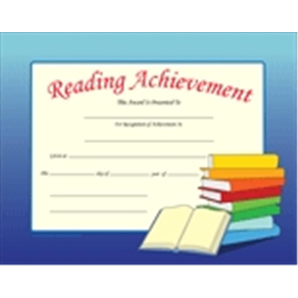 Se-3200 8.5 X 11 In. Reading Achievement Certificate - 30 Sheets Per Pack