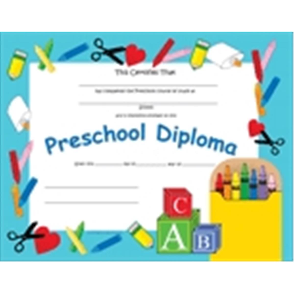 Se-3210 8.5 X 11 In. Preschool Diploma Certificate - 30 Sheets Per Pack