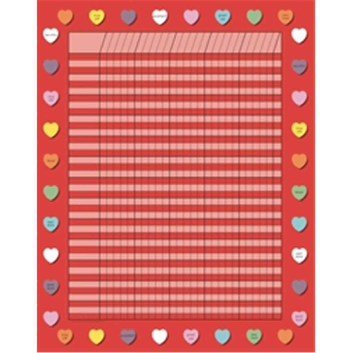 Se-3350 22 X 28 In. Vertical Chart Theme, Valentines Red - February