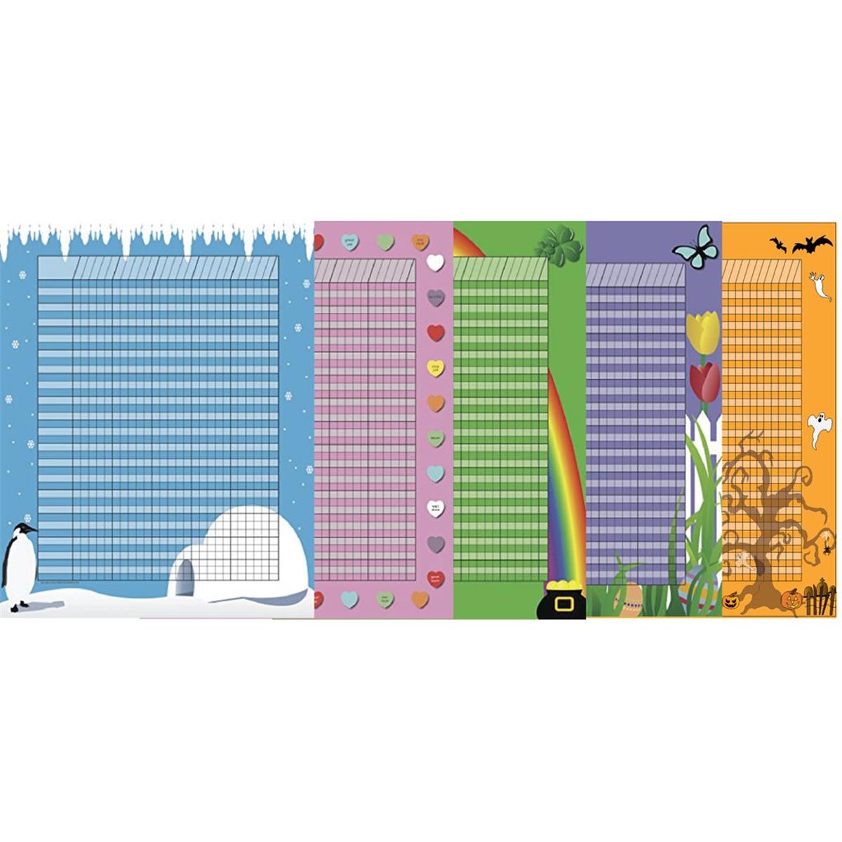 Se-3368 22 X 28 In. Vertical Chart Theme Set - 5 Count