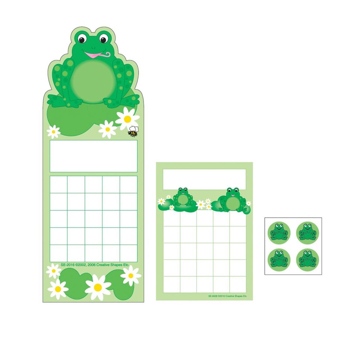 Se-4041 9 X 6 In. Incentive Sticker Set, Frog - 3 Piece