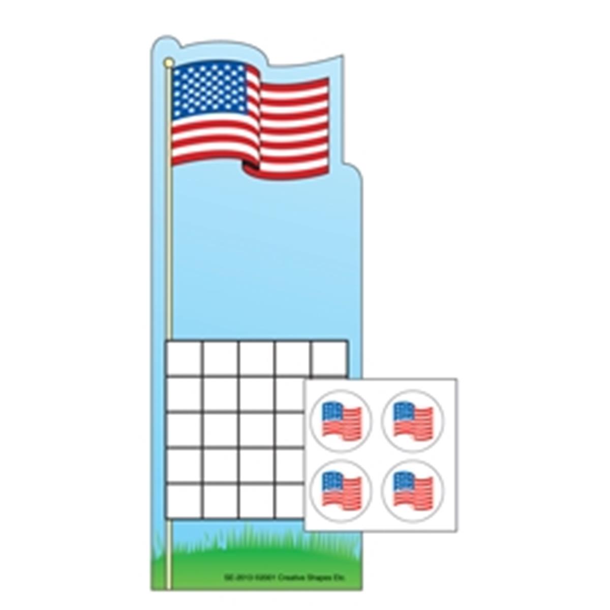 Se-4052 3 X 9 In. Incentive Sticker Set, Flag - 6 Sheets Per Pack & 288 Count