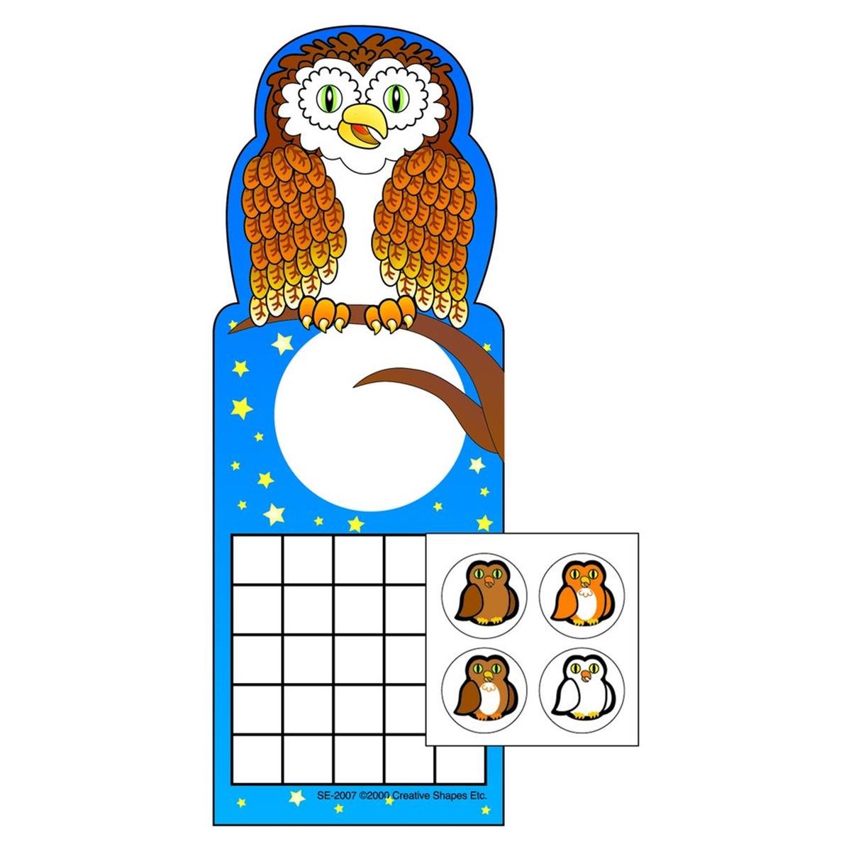 Se-4053 3 X 9 In. Incentive Sticker Set, Owl - 6 Sheets Per Pack & 288 Count