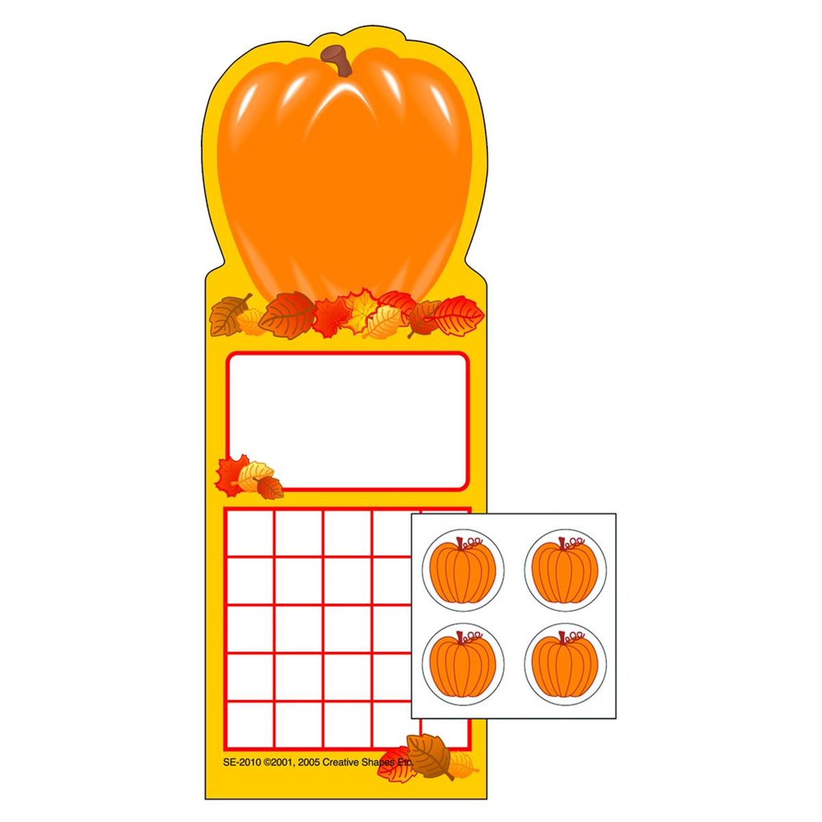 Se-4054 3 X 9 In. Incentive Sticker Set, Pumpkin - 6 Sheets Per Pack & 288 Count