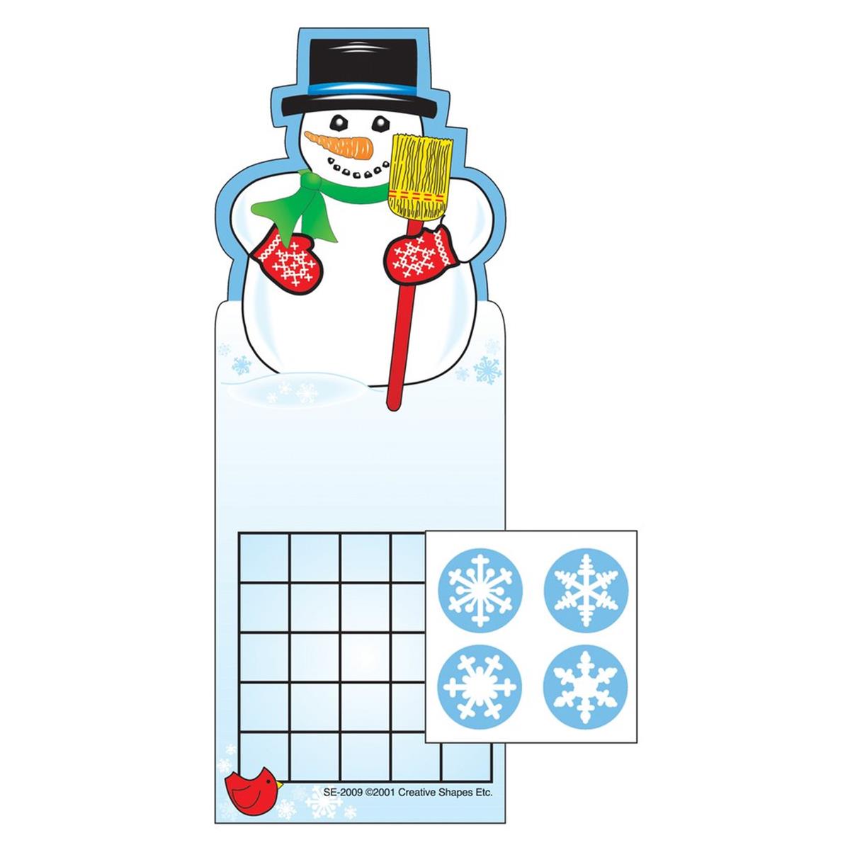 Se-4057 3 X 9 In. Incentive Sticker Set, Snowman - 6 Sheets Per Pack & 288 Count