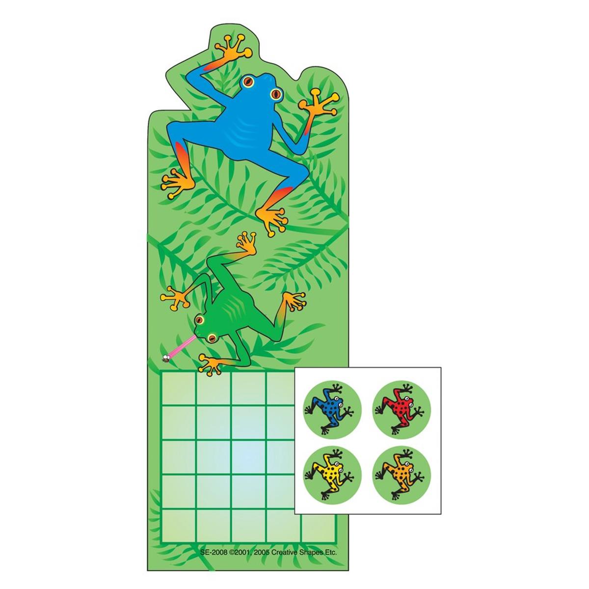 Se-4068 3 X 9 In. Incentive Sticker Set, Tree Frog - 6 Sheets Per Pack & 288 Count