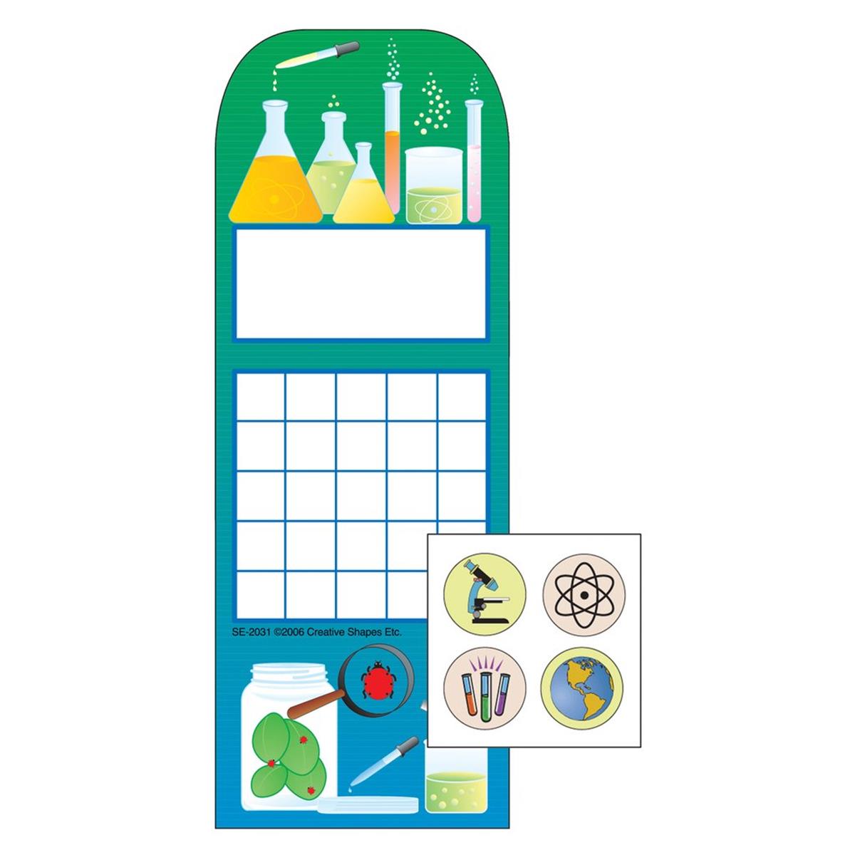 Se-4074 3 X 9 In. Incentive Sticker Set, Science Lab - 6 Sheets Per Pack & 288 Count