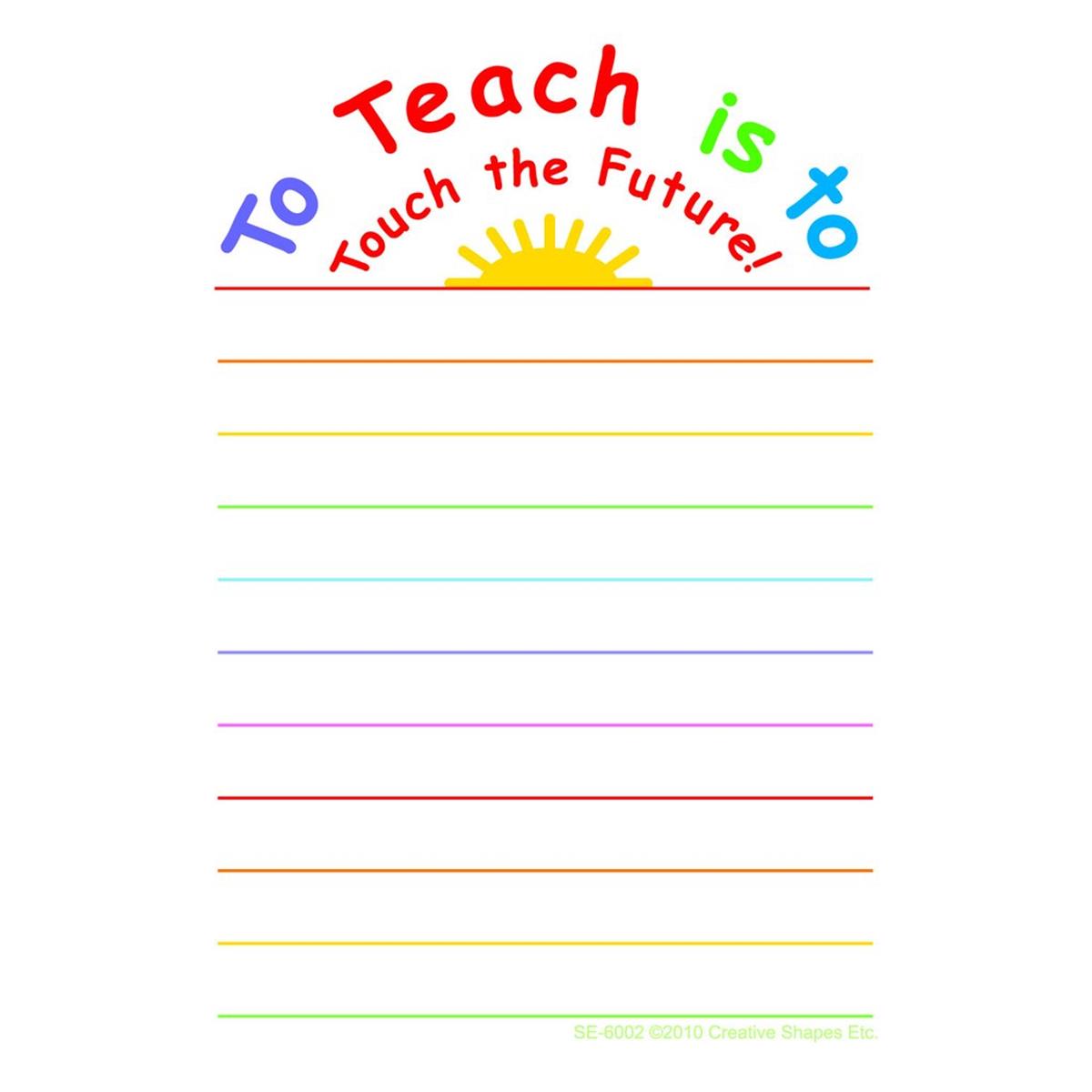 Se-6002 3.5 X 5 In. Notes & Quotes, Touch The Future - 35 Sheets Per Pack