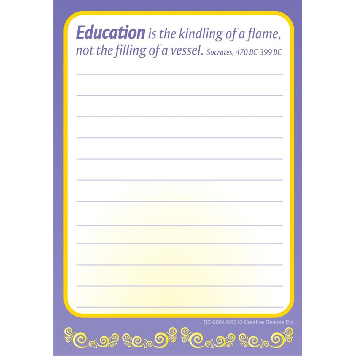 Se-6004 3.5 X 5 In. Notes & Quotes, Education - 35 Sheets Per Pack