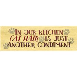 03170 17 X 5.5 X .5 In. In Our Kitchen-cat Wall Plaque