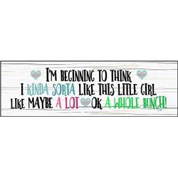 3174 17 X 5.5 X .5 In. Im Beginning To Think-girl Wall Plaque