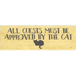 03581 17 X 5.5 X .5 In. All Guests-cat Wall Plaque
