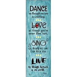 3667 Dance Love Sing Live Wall Plaque