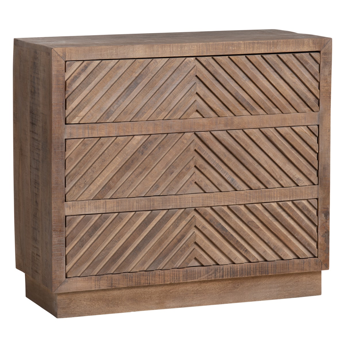 Crestview CVFNR4245 San Antonio Mango Wood 3-Drawer Chest, Brown