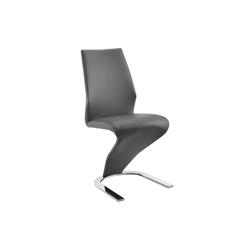 Cb-6606-g Boulevard Eco-leather Dining Chair, Dark Gray - 37.5 X 25 X 18 In.