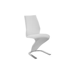 Cb-6606-w Boulevard Eco-leather Dining Chair, White - 37.5 X 25 X 18 In.