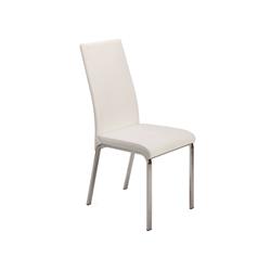 Tc-2007-wh Loto Leather Dining Chair, Italian White - 39.5 X 16 X 16.5 In.