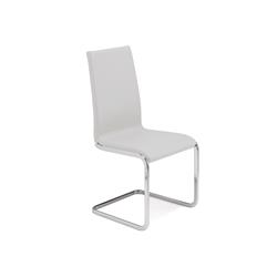 Tc-2020-wh Aurora Leather Dining Chair, Italian White - 40 X 17 X 17 In.