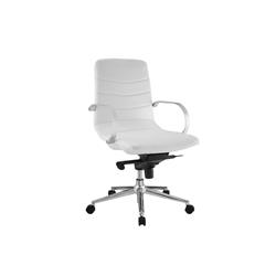 Cb-o115-wh Horizon Eco-leather Arm Office Chair, White - 35.5 X 24 X 24.5 In.