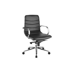 Cb-o115-bl Horizon Eco-leather Arm Office Chair, Black - 35.5 X 24 X 24.5 In.