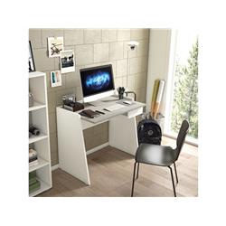 35 X 23 X 31 In. Marco Office Desk In White Wood Grain & Light Gray Concrete Melamine