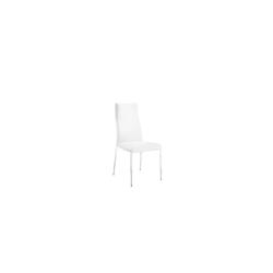 Cb-511wh 18.5 X 21.5 X 38 In. Firenze Dining Chair In White Polyurethane-leather With Stainless Steel Base