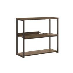 Kd-b100bo 31 X 13 X 30 In. Noa Console Table In Dark Brown Oak Melamine With Black Painted Metal & Removable Tray