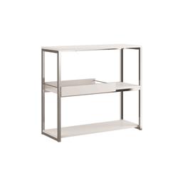 Kd-b100wh 31 X 13 X 30 In. Noa Console Table In Matte White With Chromed Metal & Removable Tray