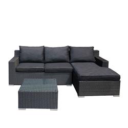 Askc-2b 3 Piece Outdoor Furniture Patio Resin Wicker Aluminum Frame Chaise Lounge Set