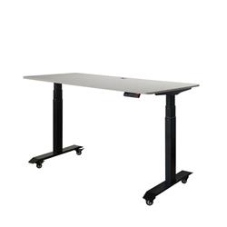 Ab3-57a Ergonomic Electric Adjustable Height Desk With Black Legs, Off-white Maple - 57 X 26.75 X 47.75 In.