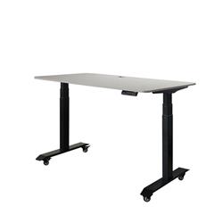 Ab3-52a Ergonomic Electric Adjustable Height Desk With Black Legs, Off-white Maple - 52 X 26.75 X 47.75 In.
